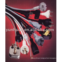 Uk&Euro power cords CEE7/7 plug